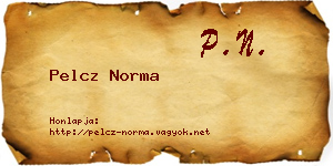 Pelcz Norma névjegykártya